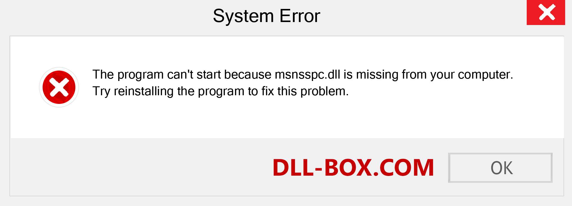  msnsspc.dll file is missing?. Download for Windows 7, 8, 10 - Fix  msnsspc dll Missing Error on Windows, photos, images